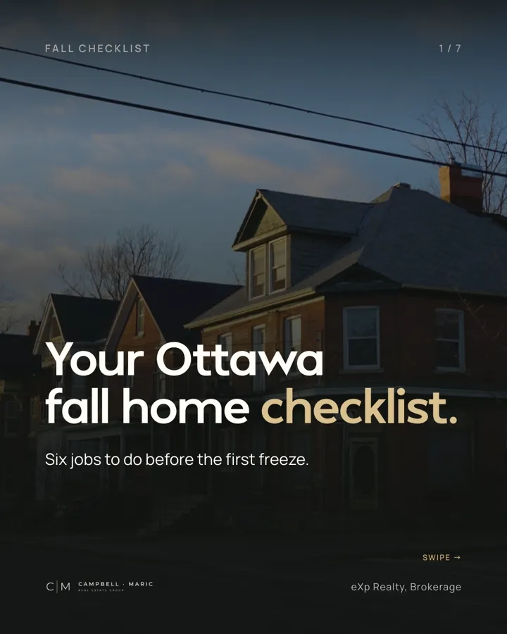 Ottawa winters find every weak spot in a house. Six jobs to do before the first freeze: